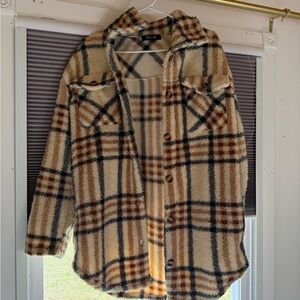 Plaid Sherpa Jacket